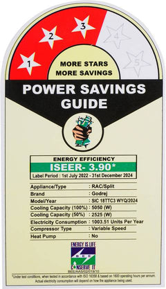 Godrej 2024 Model 1.5 Ton 3 Star Split Inverter AC (SIC 18TTC3-WYQ, White)-3
