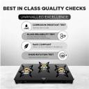 Preethi Luxe 3 Burner Glass Manual Gas Stove