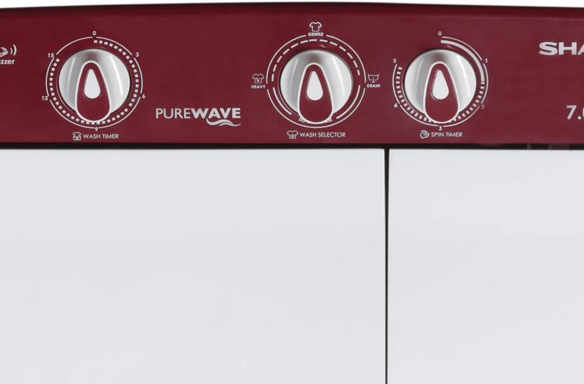 Sharp 7 kg Semi Automatic Top Load Washing Machine Red, White (ES-SD70NB-FR)-3