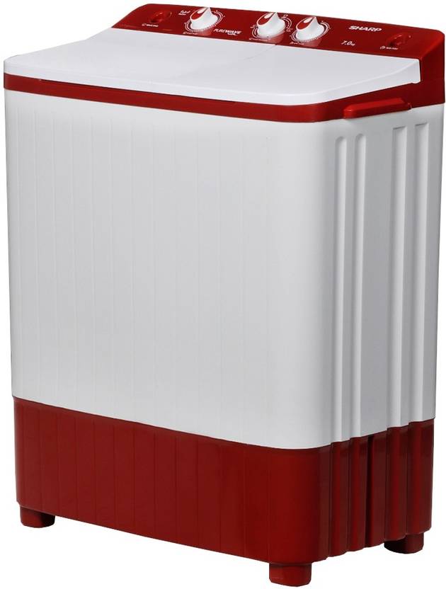 Sharp 7 kg Semi Automatic Top Load Washing Machine Red, White (ES-SD70NB-FR)-2