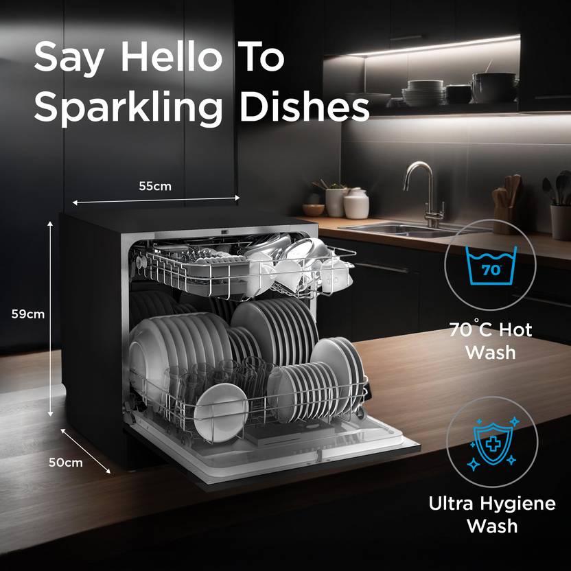 Midea MDWTT0802D(B)IN Free Standing 8 Place Settings Dishwasher-3