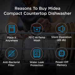 Midea MDWTT0802D(B)IN Free Standing 8 Place Settings Dishwasher-2