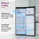 Godrej 308 L Frost Free Double Door 2 Star Refrigerator with Convertible 4-In-1 Refrigerator With 95%+ Food Surface Disinfection (Matt Black, RF EON 331B RCIT MT BK)