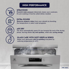 Electrolux ESZ69300SX Free Standing 15 Place Settings Dishwasher-2