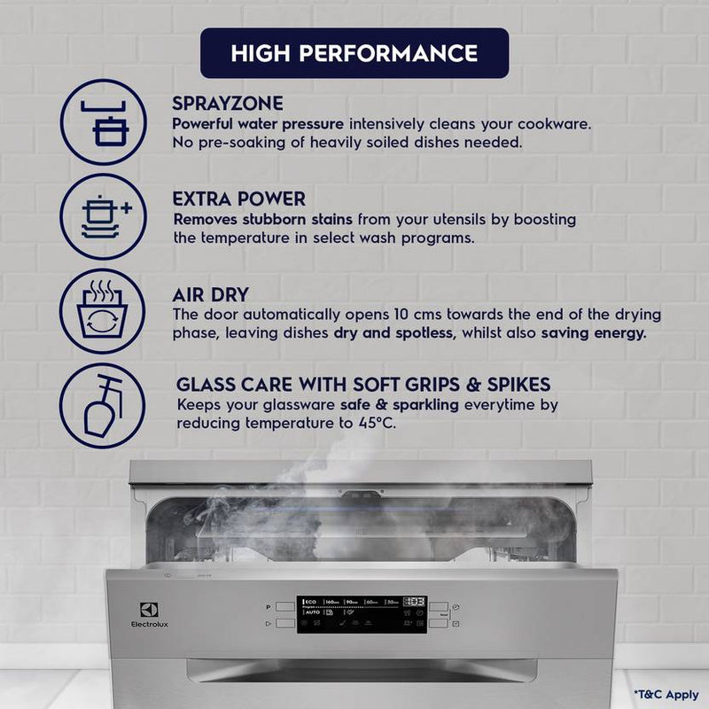 Electrolux ESZ69300SX Free Standing 15 Place Settings Dishwasher-2