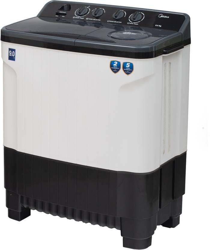 Midea 9 kg 5 Star Rat Away Feature, Air Jet Dry IPX4 Protection Semi Automatic Top Load Washing Machine Black, White (MWMSA090PPG(KW))-2