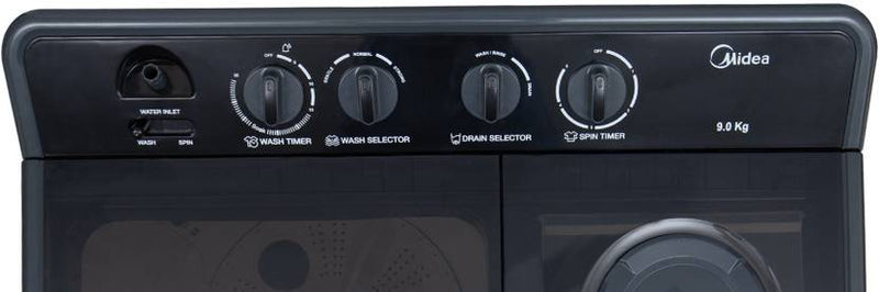 Midea 9 kg 5 Star Rat Away Feature, Air Jet Dry IPX4 Protection Semi Automatic Top Load Washing Machine Black, White (MWMSA090PPG(KW))-3