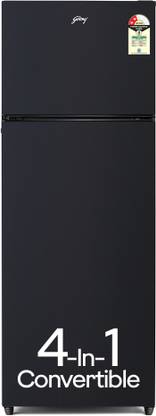 Godrej 308 L Frost Free Double Door 2 Star Refrigerator with Convertible 4-In-1 Refrigerator With 95%+ Food Surface Disinfection (Matt Black, RF EON 331B RCIT MT BK)
