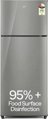 Godrej 238 L Frost Free Double Door 2 Star Refrigerator with Advanced Inverter and 95%+ Food Surface Disinfection (Steel Glow, 253B RI ST GL)