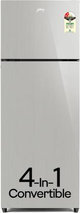 Godrej 308 L Frost Free Double Door 2 Star Refrigerator with Powered by AI Tech With 4-In-1 Convertible Modes And 95%+ Food Surface Disinfection (Steel Rush, RF EON 331B RCIT ST RH)