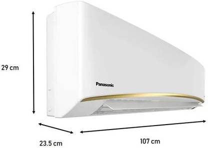 Panasonic 1.5 Ton 3 Star Split AC - White, Gold