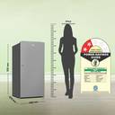 Haier 185 L Direct Cool Single Door 2 Star Refrigerator with DEFT TechnologyLarge Vegetable Box (Moon silver, HED-19TMS-N)