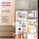 Godrej 308 L Frost Free Double Door 2 Star Refrigerator with Powered by AI Tech With 4-In-1 Convertible Modes And 95%+ Food Surface Disinfection (Steel Rush, RF EON 331B RCIT ST RH)