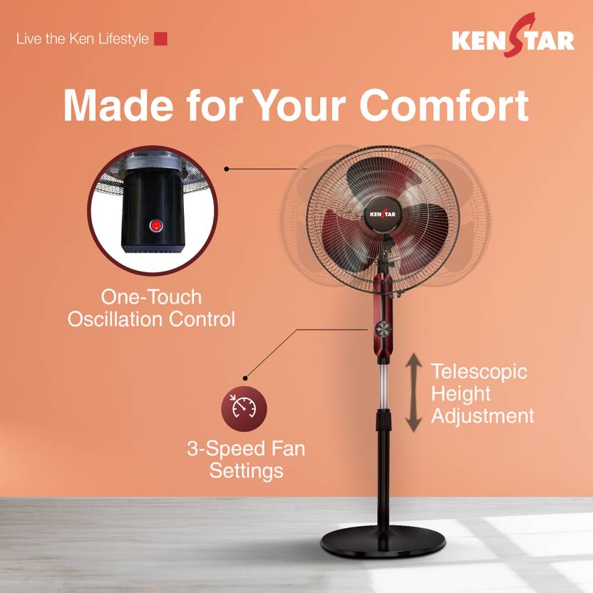 Kenstar Wind Blaze 400 mm Pedestal Fan-5