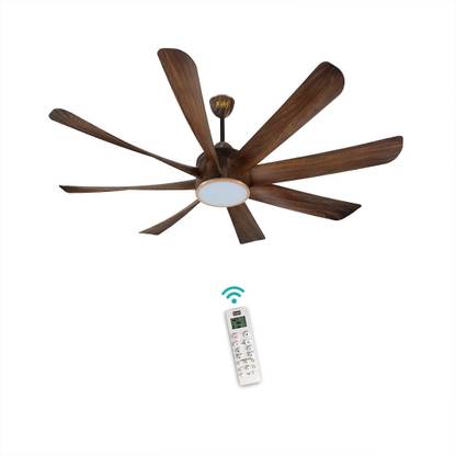 KUHL PLATIN D8 Stylish 65% Power Saving with 1 Year Warranty BLDC Motor with Remote 1500 mm Ceiling Fan (5 Star | Teakwood | Pack of 1)