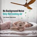 KUHL Brise E3 Stylish Power Saving with 2 Year Warranty BLDC Motor with Remote 1400 mm Ceiling Fan (5 Star | Teakwood | Pack of 1)