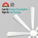 KUHL Platin D8 Stylish 65% Power Saving with 1 Year Warranty BLDC Motor with Remote 1500 mm Ceiling Fan (5 Star | White | Pack of 1)