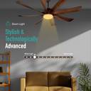 KUHL PLATIN D8 Stylish 65% Power Saving with 1 Year Warranty BLDC Motor with Remote 1500 mm Ceiling Fan (5 Star | Teakwood | Pack of 1)