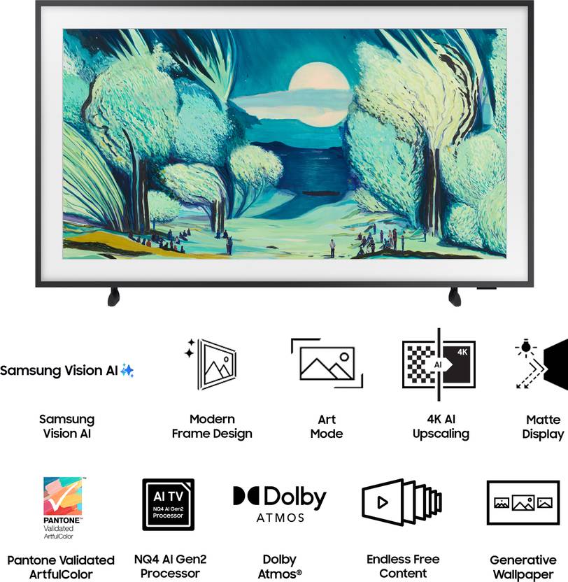 Samsung The Frame Series 108 cm (43 inch) QLED Ultra HD (4K) Smart Tizen TV (QA43LS03FAULXL)-2