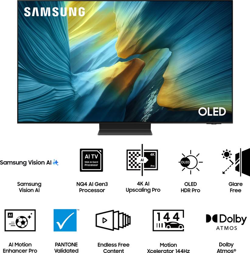 Samsung 195 cm (77 inch) OLED Ultra HD (4K) Smart Tizen TV (QA77S95FAULXL)-2