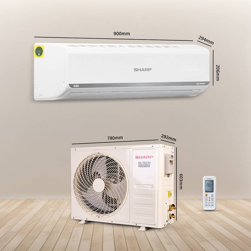 Sharp 2025 Model 1.5 Ton 3 Star Split Inverter AC (AH-SI19V3B-GC, White)-2
