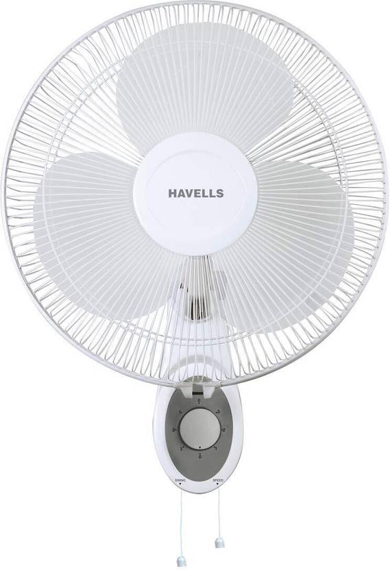 HAVELLS Swing Platina 400mm 55-Watt High Speed (White) Anti Rust 400 mm Wall Fan-1