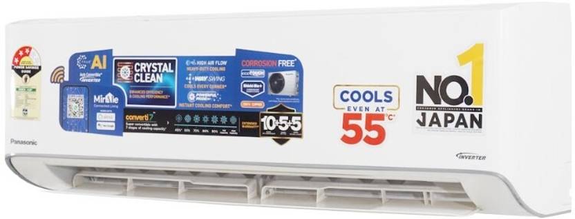 Panasonic 2025 Model 1.5 Ton 3 Star Split Inverter with Wi-fi AC (CS-EU18BKY3FM/CU-EU18BKY3FM, White, Grey)-2