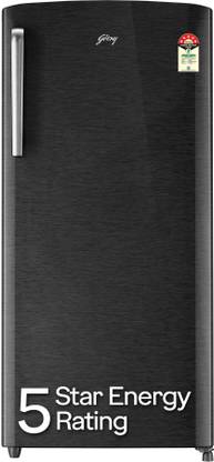 Godrej 194 L Direct Cool Single Door 5 Star Refrigerator with With Inverter & Turbo Cooling Technology Ensuring Faster Cooling (Fossil Steel, RD EMARVEL 215E THI FS ST)