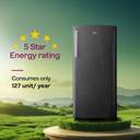 Godrej 194 L Direct Cool Single Door 5 Star Refrigerator with With Inverter & Turbo Cooling Technology Ensuring Faster Cooling (Fossil Steel, RD EMARVEL 215E THI FS ST)