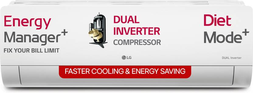 LG 2025 Model 1.5 Ton 5 Star Split AI Dual Inverter with Wi-fi with Energy Manger Plus,Voice Control, HimClean, 4 Way, VIRAAT Mode and Diet Mode Plus (US-Q19PWZE, White)-1