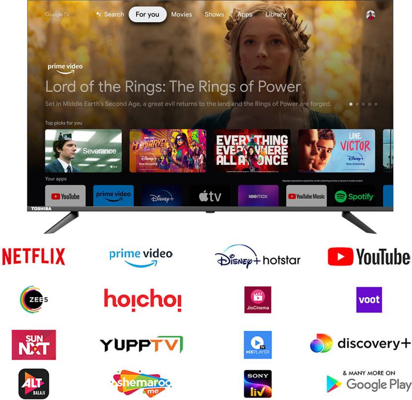 Toshiba 164 cm (65 inch) Ultra HD (4K) LED Smart Google TV with Dolby Atmos, 30W Powerful Sound, HDR 10 (65E350RP)-3