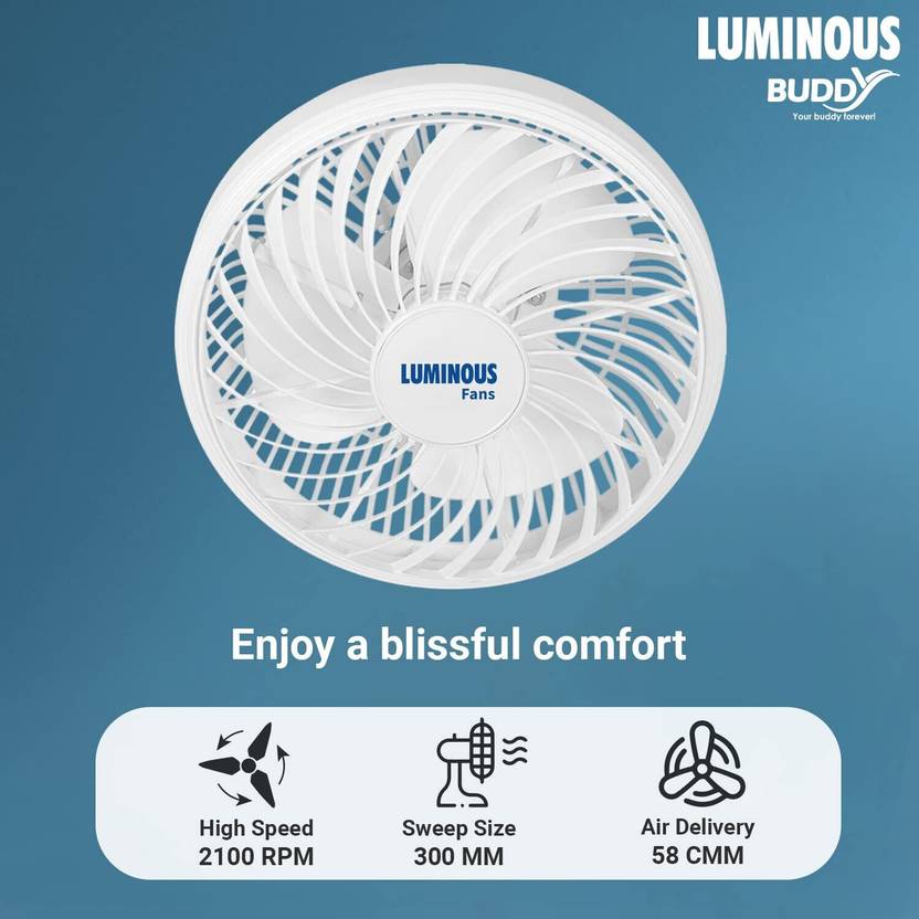 RR Buddy Cabin 300mm Cabin / Anti Dust 300 mm Ceiling Fan-6