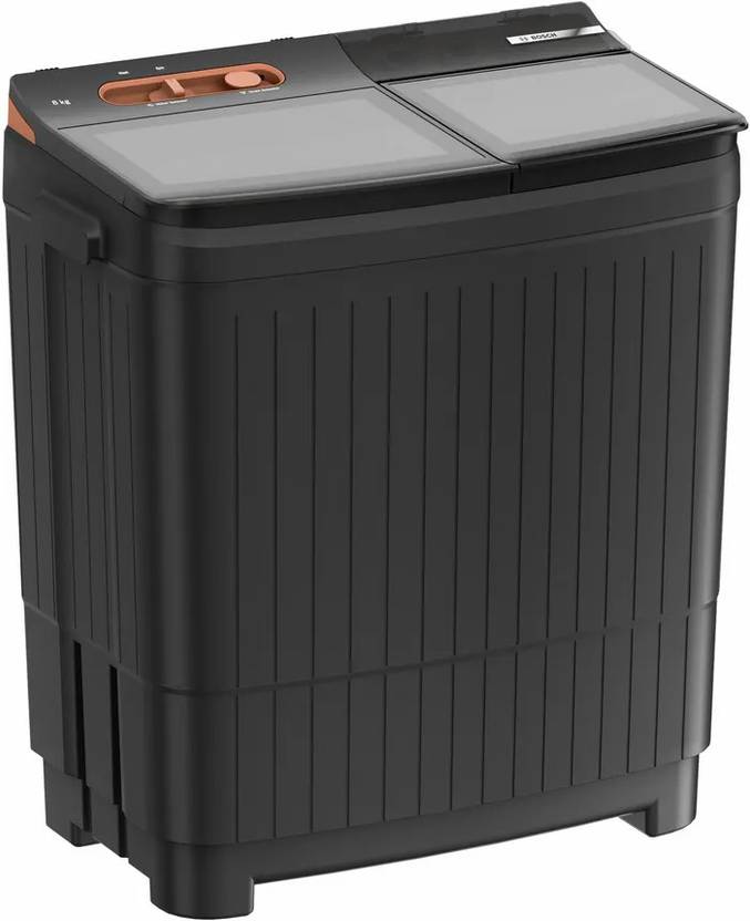 Bosch 8 kg Semi Automatic Top Load Washing Machine Black, Orange (WJG803T0IN)-2