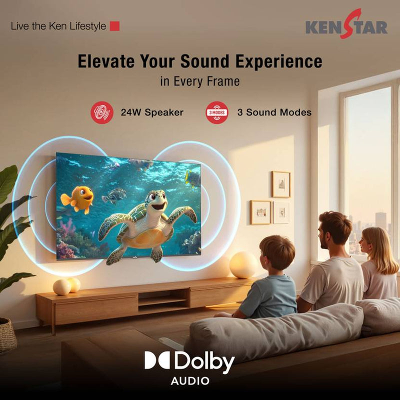 Kenstar 139 cm (55 inch) Ultra HD (4K) LED Smart Tizen TV with Metal Frameless Design 24W Dolby Audio Samsung TV Plus App (100+ Live Channels) Voice (55UHDTDKEETB)-3