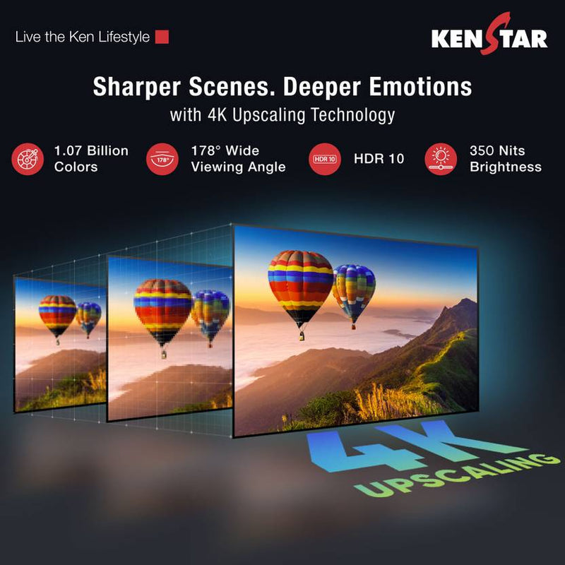 Kenstar 139 cm (55 inch) Ultra HD (4K) LED Smart Tizen TV with Metal Frameless Design 24W Dolby Audio Samsung TV Plus App (100+ Live Channels) Voice (55UHDTDKEETB)-2