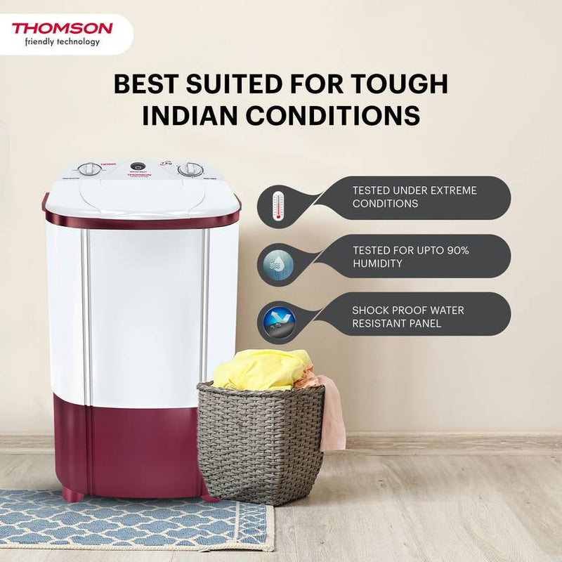 Thomson 7 kg Washer only Red, White (TW7000)-4