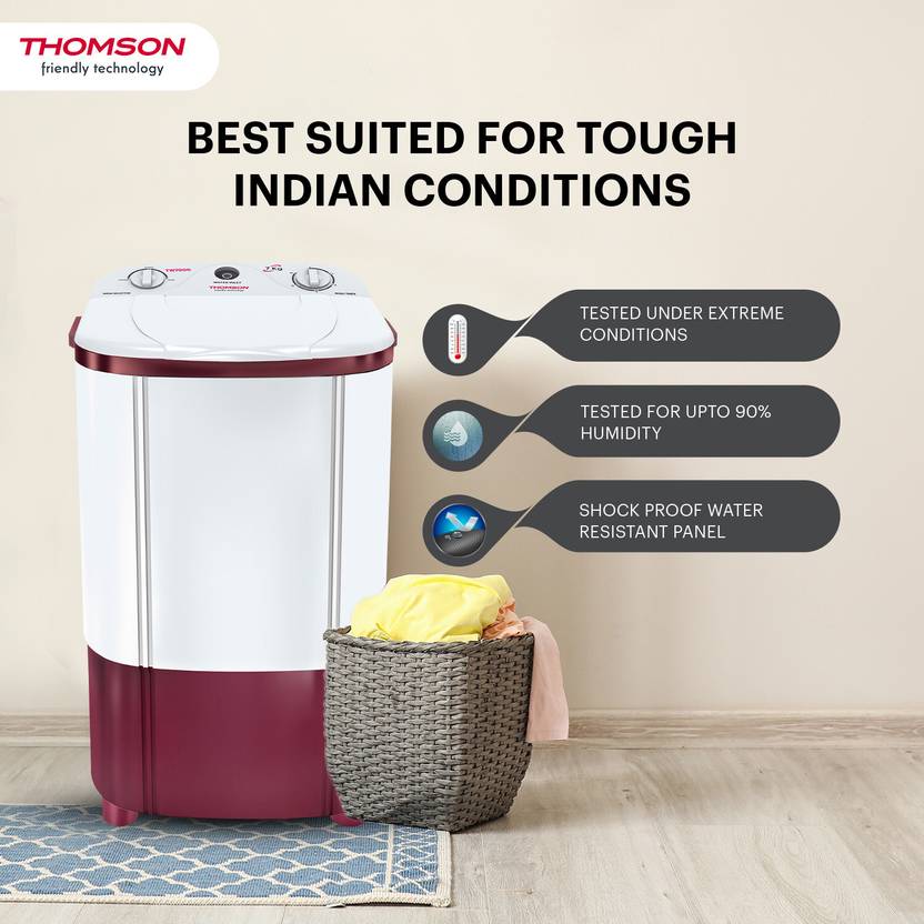 Thomson 7 kg Washer only Red, White (TW7000)-4