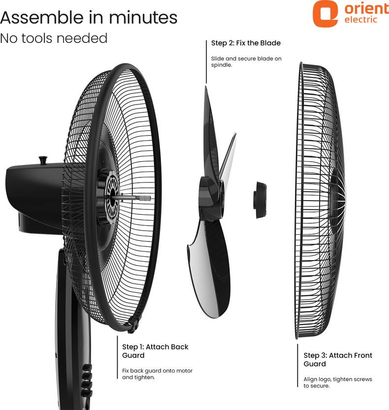 Orient Electric Stand 87 HS Ultra High Speed 400 mm Pedestal Fan-6