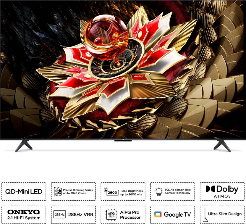 TCL C72K 139 cm (55 inch) Ultra HD (4K) Mini LED Smart Google TV with Precise Dimming Series Up to 2048 Zones (55C72K)-2