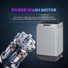 Onida 7 kg 5 Star 10 Wash Programs Crystal Drum Fully Automatic Top Load Washing Machine Grey (T70CGN)-3