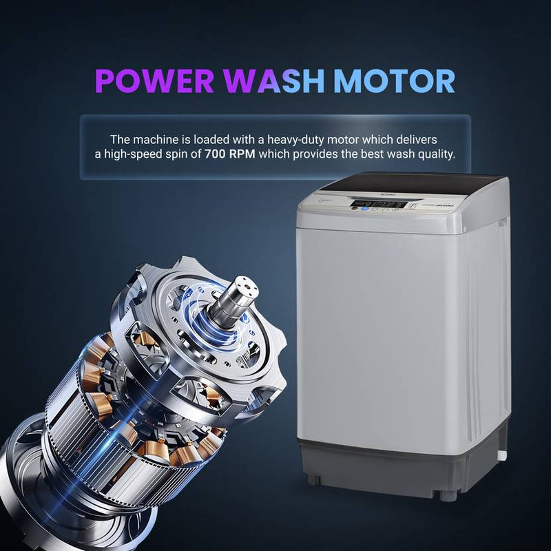 Onida 7 kg 5 Star 10 Wash Programs Crystal Drum Fully Automatic Top Load Washing Machine Grey (T70CGN)-3