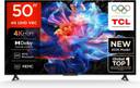 TCL 126 cm (50 inch) Ultra HD (4K) LED Smart Google TV 2025 Edition with MEMC | Dolby Vision-Atmos | HVA Panel & Metallic Bezel-Less