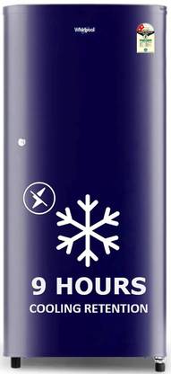 Whirlpool 184 L Direct Cool Single Door 2 Star Refrigerator (Solid Blue / Blue, 205 WDE CLS 2S SAPPHIRE BLUE-Z)