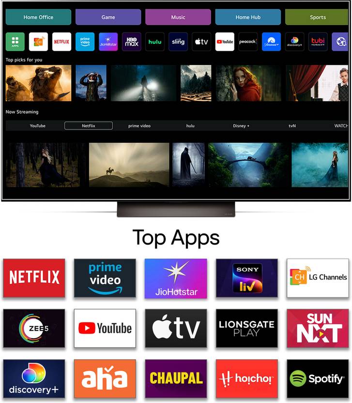 LG AI TV OLED evo C4 139 cm (55 inch) OLED Ultra HD (4K) Smart WebOS TV with Alpha 9 AI Processor 4K Gen7 (OLED55C46LA)-3