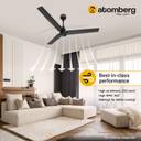 Atomberg Renesa with 3 Year Warranty BLDC Motor with Remote 1200 mm Ceiling Fan (5 Star | Midnight, Black | Pack of 1)