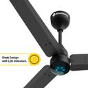 Atomberg Renesa with 3 Year Warranty BLDC Motor with Remote 1200 mm Ceiling Fan (5 Star | Midnight, Black | Pack of 1)