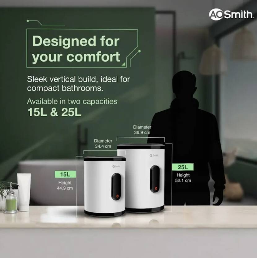 A. O. Smith AO Smith VAS-PLUS-025 25 L Storage Water Geyser
