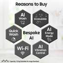 Samsung 12 kg 5 Star, AI Wash, Ecobubble, AI Energy Mode, AI VRT+, Super Speed, Soft Closing Door, Wi-Fi, Digital Inverter, Fully-Automatic Fully Automatic Top Load Washing Machine Grey, Black