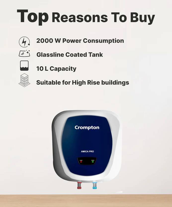 Crompton ASWH-5210 Amica Pro / SWAMPR5PV08S20C010 (AMICA PRO) 10 L Storage Water Geyser-3