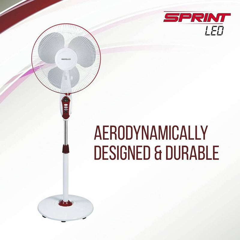 HAVELLS Sprint LED Energy Saving 400 mm Pedestal Fan-2
